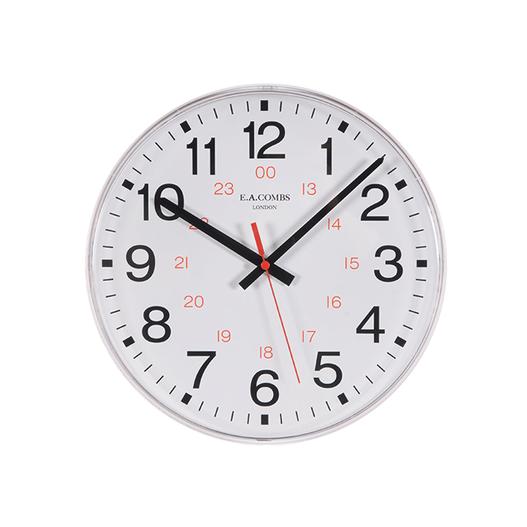 Medium-sized 24hr dial wall clock 6201